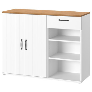 SKRUVBY Sideboard, white, 120x38x90 cm