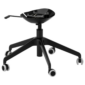 LÅNGFJÄLL Star base with 5 legs and castors, black