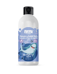 Bebi Kids Shampoo & Bubble Buth 2in1 Blueberry 95% Natural Vegan 500ml