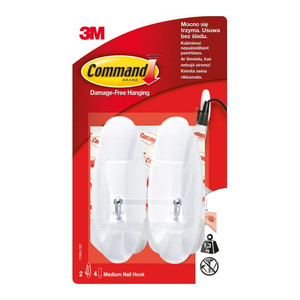 3M Command Nail Hook, Pack of 2