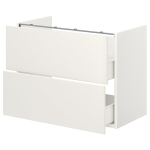 ENHET Base cb f washbasin w 2 drawers, white, 80x40x60 cm