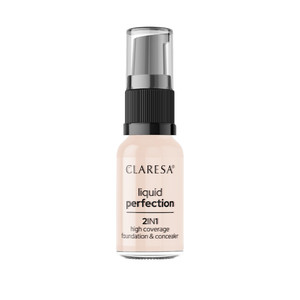 CLARESA Foundation & Concealer 2in1 Liquid Perfection no. 101 Light Vegan 18g