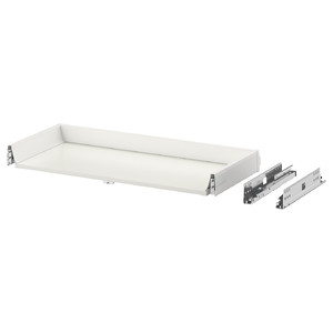 EXCEPTIONELL Drawer, low with push to open, white, 80x37 cm