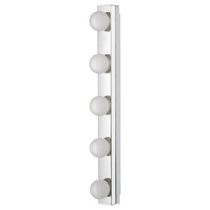 LEDSJÖ LED wall lamp, stainless steel