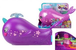 Polly Pocket Sparkle Cove Adventure Narwhal Adventurer Boat HKV71 4+