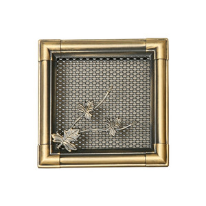 Parkanex Fireplace Air Vent Grille 16 x 16 cm, gold patina