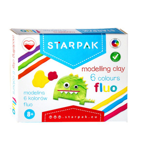 Starpak Modelling Clay 6 Fluo Colours 8+