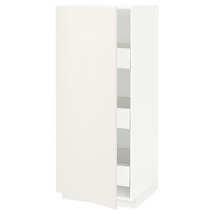 METOD / MAXIMERA High cabinet with drawers, white/Veddinge white, 60x60x140 cm