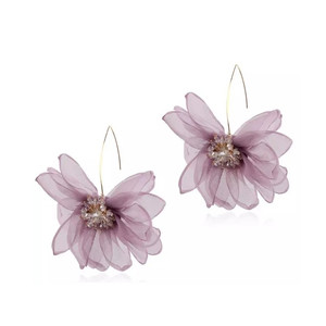 ECARLA Earrings Flowers, purple