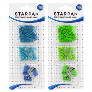 Office Accessories Set 54pcs, 1 set, blue/green, random colour