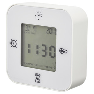 KLOCKIS Clock/thermometer/alarm/timer, white