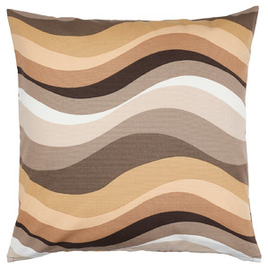 MYGGBLOMSTER Cushion cover, beige/multicolour, 50x50 cm