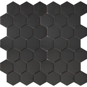 Mosaic Steel Tile Albena GoodHome 30 x 30 cm, black, 1pc