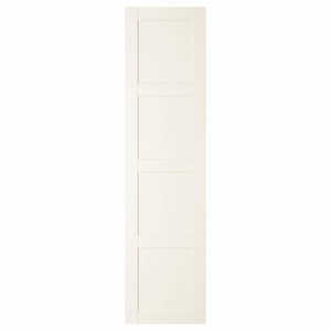 BERGSBO Door with hinges, white, 50x195 cm