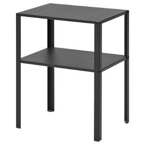 KNARREVIK Bedside table, black, 42x34 cm