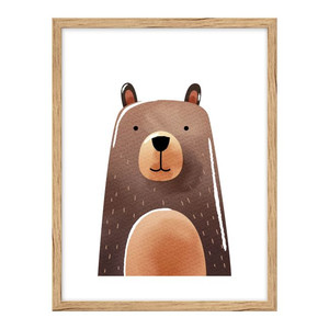Picture Brown Bear 30 x 40 cm