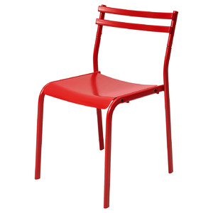 GENESÖN Chair, metal/red