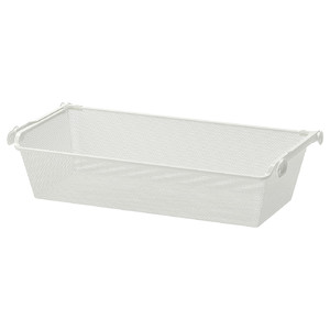 KOMPLEMENT Mesh basket with pull-out rail, white, 75x35 cm