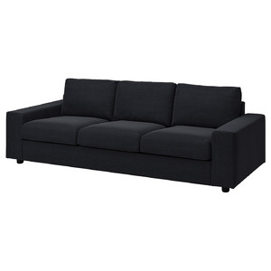 VIMLE 3-seat sofa, with wide armrests/Saxemara black-blue