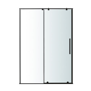 GoodHome Sliding Shower Door Ezili 120 cm, black/transparent