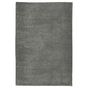 LANGSTED Rug, low pile, light grey, 133x195 cm