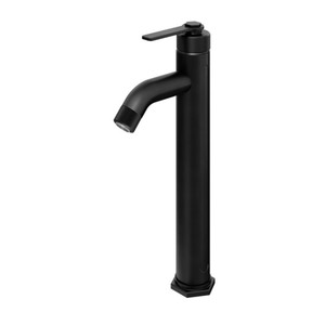 GoodHome Basin Mixer Tap Selenga, tall, matt black