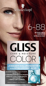 Gliss Color Care & Moisture Permanent Hair Dye 6-88 Intensive Red