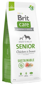 Brit Care Sustainable Senior Chicken & Insect Dog Dry Food 12kg