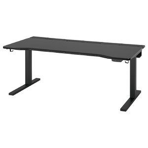 UTMANING Gaming desk sit/stand, electric/black, 160x80 cm