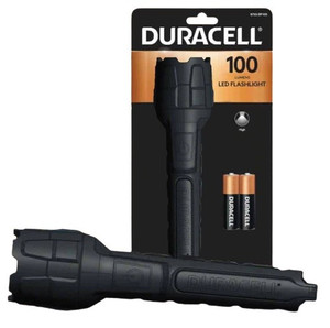 Duracell Rubber Flashlight 100 LM 2AA
