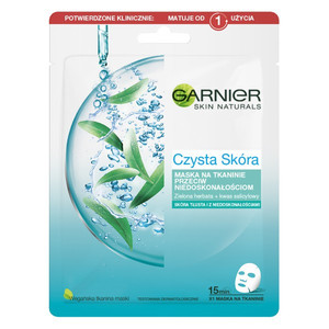 Garnier Skin Naturals Pure Active Anti-Imperfection Sheet Mask Vegan 23g