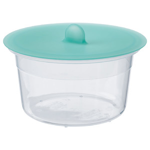 IKEA 365+ Food container with lid, round plastic/silicone, 750 ml