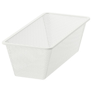 JONAXEL Mesh basket, white, 25x51x15 cm
