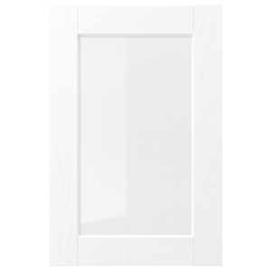 ENKÖPING Glass door, white wood effect, 40x60 cm