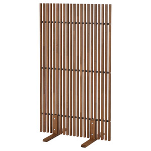 NÄMMARÖ Room divider, light brown stain for indoor/outdoor, 140x80x50cm