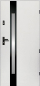 External Door Entrance Door O.K. Doors Temida Black P55 90, right, white