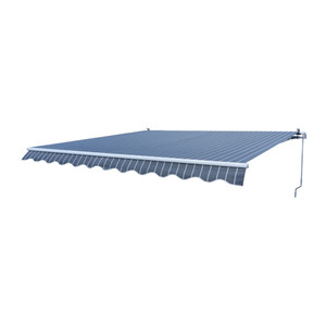 Retractable Manual Awning 3x2.5m, grey-white