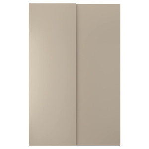 HASVIK Pair of sliding doors, beige, 150x236 cm