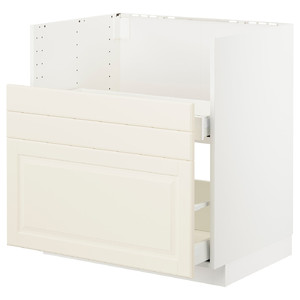 METOD Bc f BREDSJÖN sink/2 fronts/2 drws, white/Bodbyn off-white, 80x60 cm