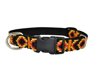 CHABA Dog Collar Patterned Adjustable 10mm x 30cm, black