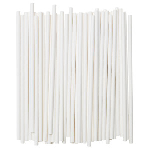 FÖRNYANDE Drinking straw, paper, white, 100 pack