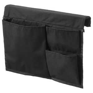 STICKAT Bed pocket, black, 39x30 cm