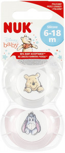 NUK Silicone Soother Pacifier Disney Winnie The Pooh 6-18m, pink