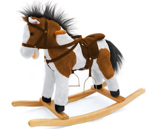 Milly Mally Rocking Horse, dark brown/white, 3+