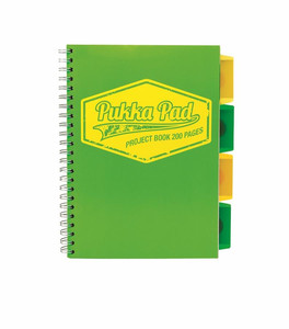 Pukka Pad B5 Project Book 100 Pages Squared PVC, green