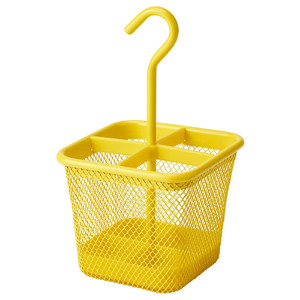 UPPDATERA Cutlery caddy, yellow, 12x12 cm