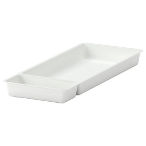 STÖDJA Utensil tray, white, 20x50 cm