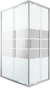 GoodHome Shower Enclosure Beloya 80x120x195cm, chrome/mirror glass