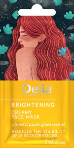 Delia Cosmetics Brightening Creamy Face Mask 94% Natural 8ml