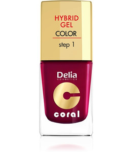 Delia Cosmetics Coral Hybrid Gel Nail Polish No. 12 maroon 11ml